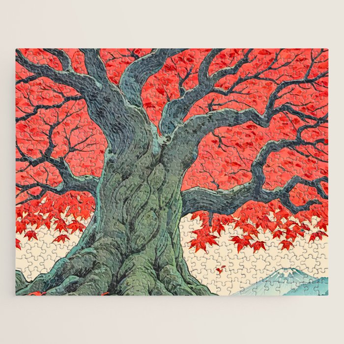 Hen The Master - A Contemporary Ukiyo-e Nature Landscape Jigsaw Puzzle Gallery Image 1