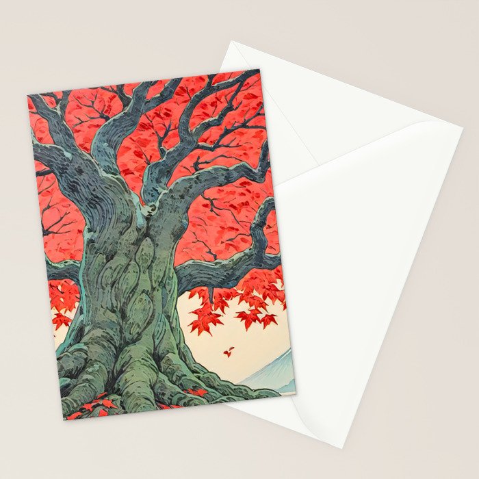 Hen The Master - A Contemporary Ukiyo-e Nature Landscape Stationery Card Gallery Image 2