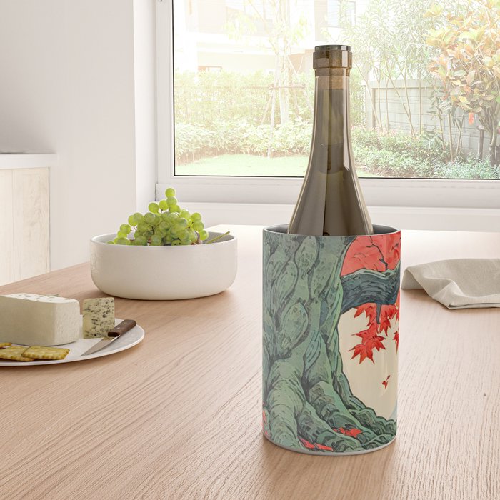 Hen The Master - A Contemporary Ukiyo-e Nature Landscape Wine Chiller Gallery Image 4