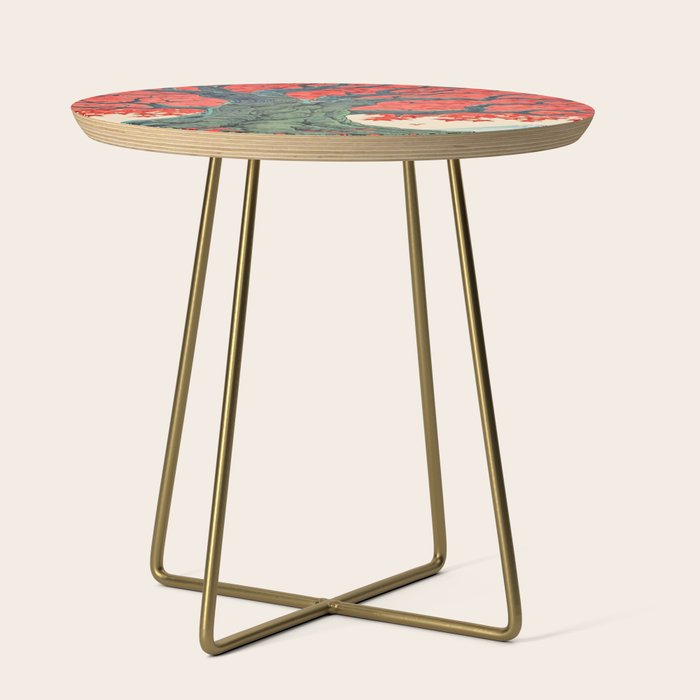 Hen The Master - A Contemporary Ukiyo-e Nature Landscape Side Table Gallery Image 1