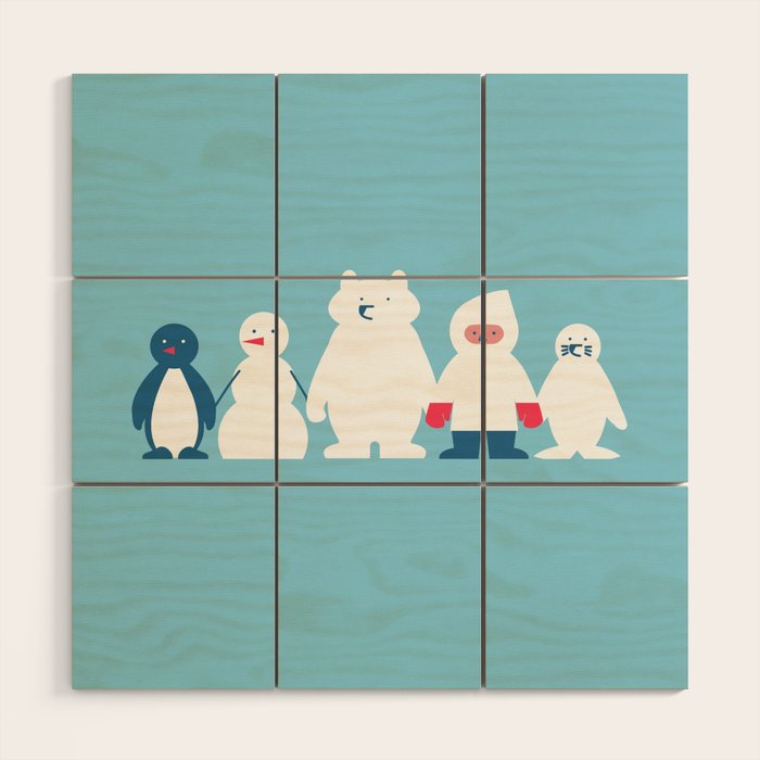 Winter friends Wood Wall Art Gallery Image 1
