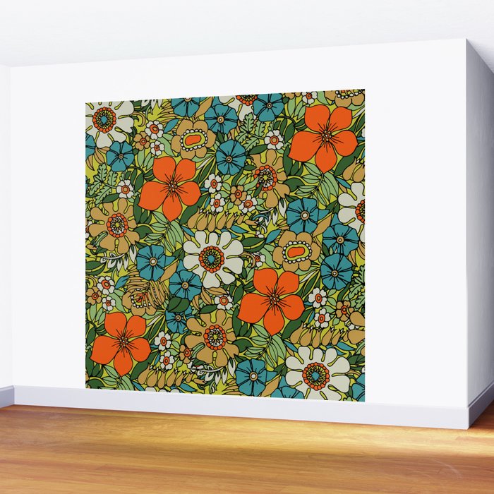 70s Plate Wall Mural Gallery Image 2