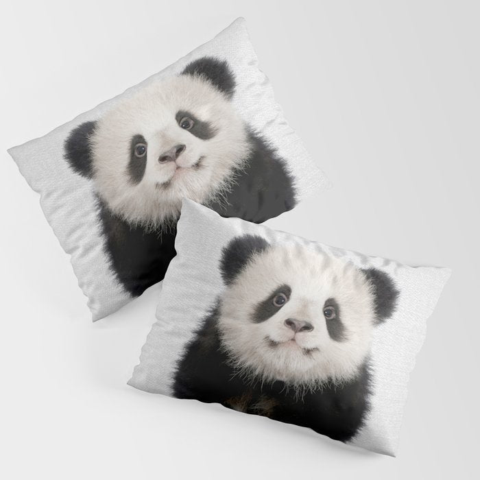 Panda Bear - Colorful Pillow Sham Gallery Image 1