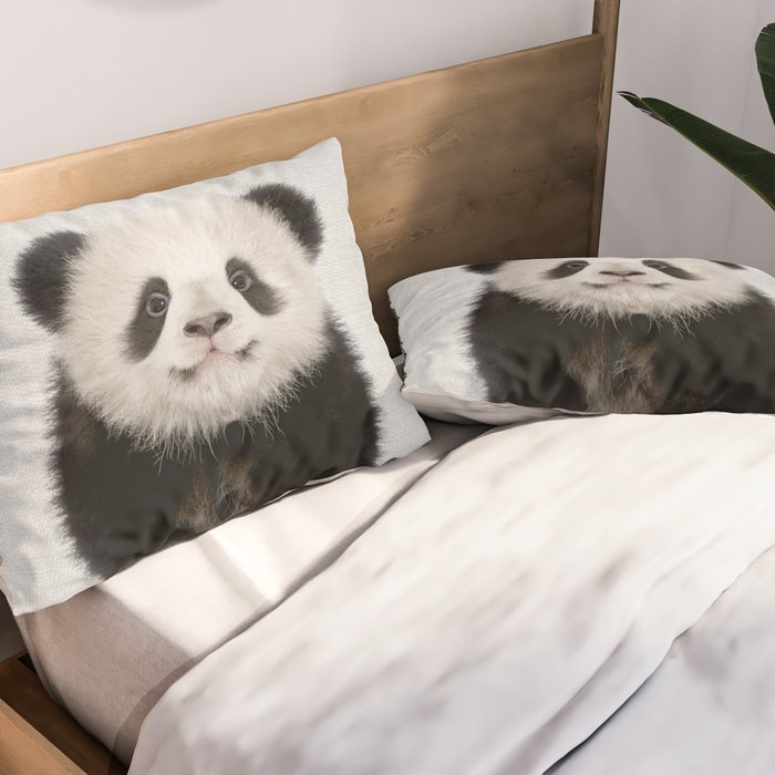 Panda Bear - Colorful Pillow Sham Gallery Image 2