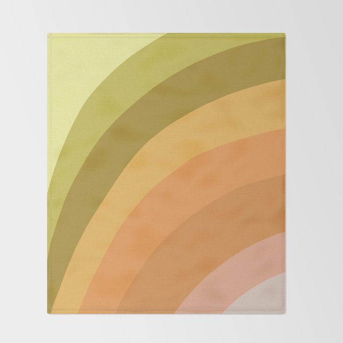 Retro Rainbow Throw Blanket Gallery Image 2