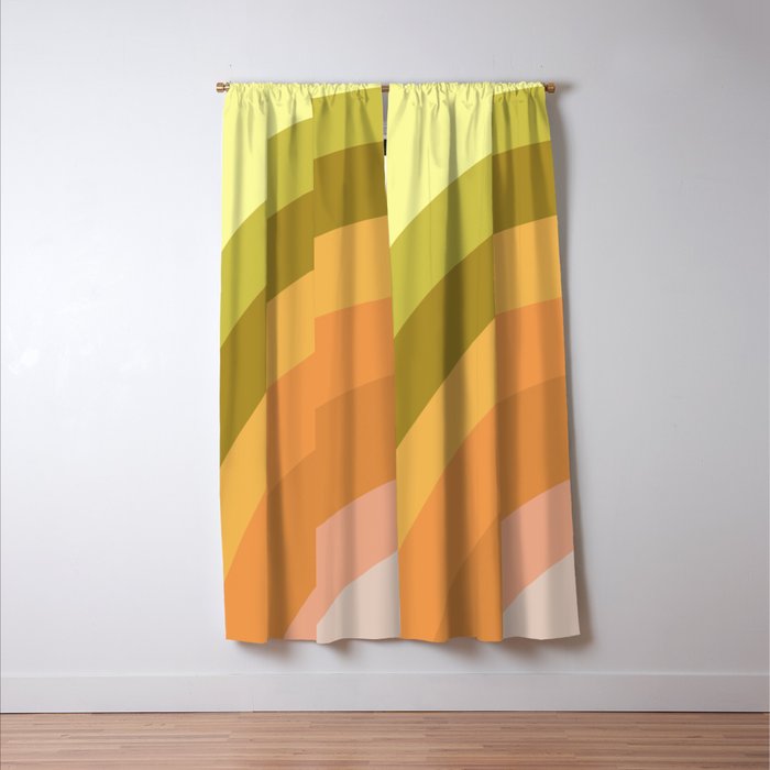Retro Rainbow Window Curtain Gallery Image 3