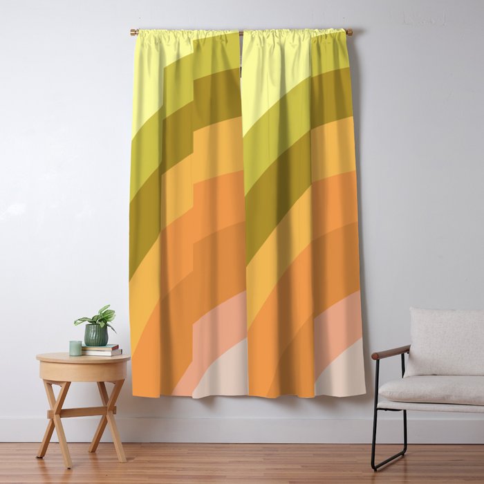 Retro Rainbow Window Curtain Gallery Image 1