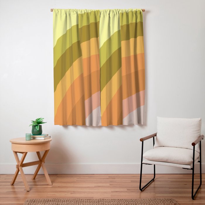 Retro Rainbow Window Curtain Gallery Image 3