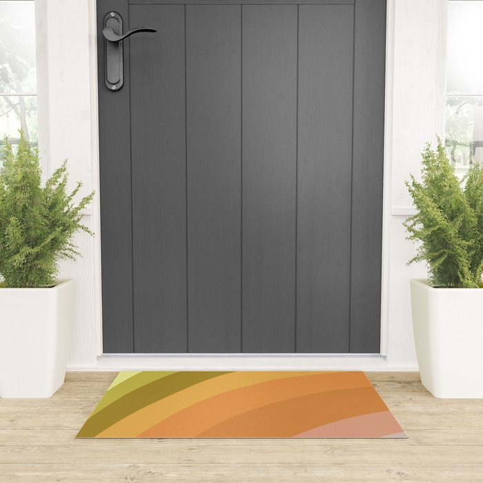 Retro Rainbow Welcome Mat Gallery Image 3