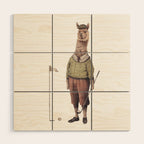 Alpaca Golf Club Wood Wall Art Gallery Image 1