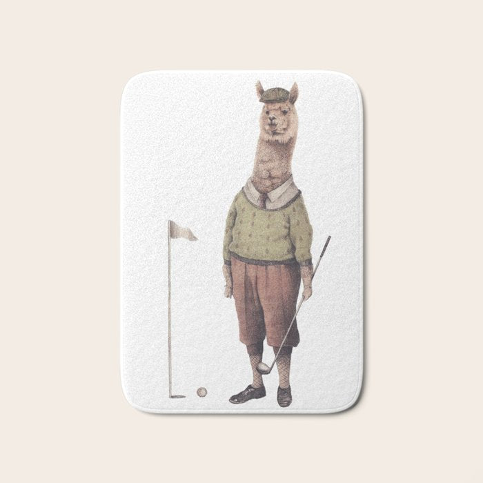 Alpaca Golf Club Bath Mat Gallery Image 1