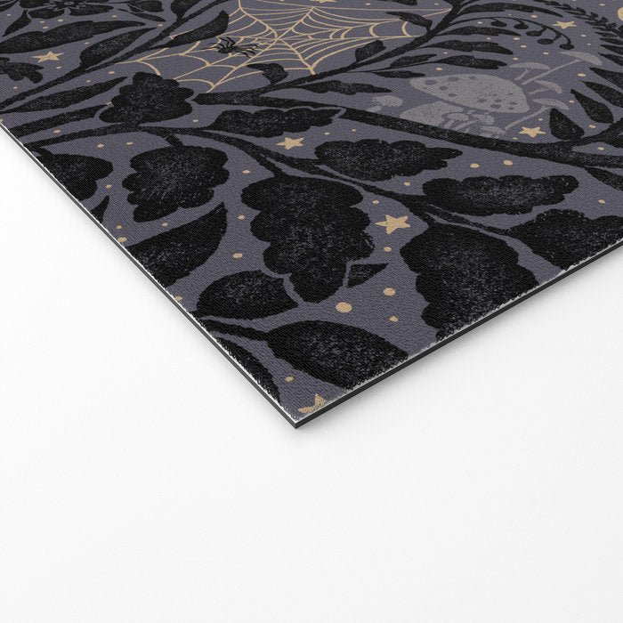 Mysterious Garden - midnight violet Welcome Mat Gallery Image 2