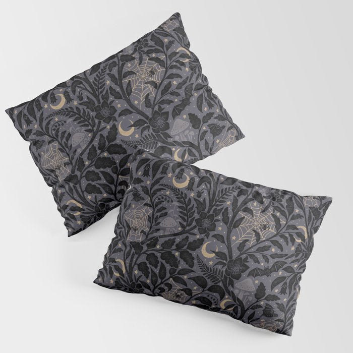 Mysterious Garden - midnight violet Pillow Sham Gallery Image 3