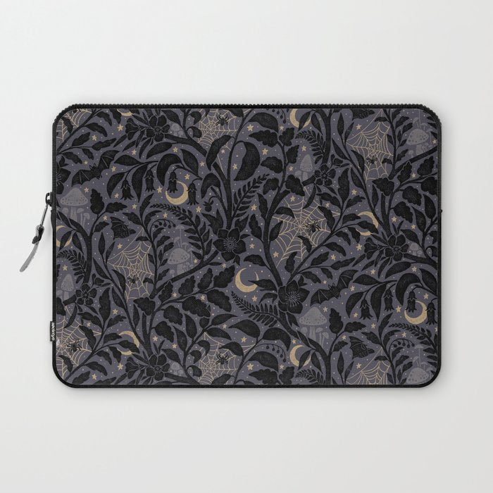 Mysterious Garden - midnight violet Laptop Sleeve Gallery Image 1