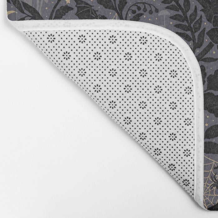 Mysterious Garden - midnight violet Bath Mat Gallery Image 2
