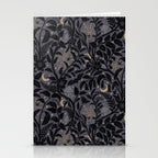 Mysterious Garden - midnight violet Stationery Card Gallery Image 2