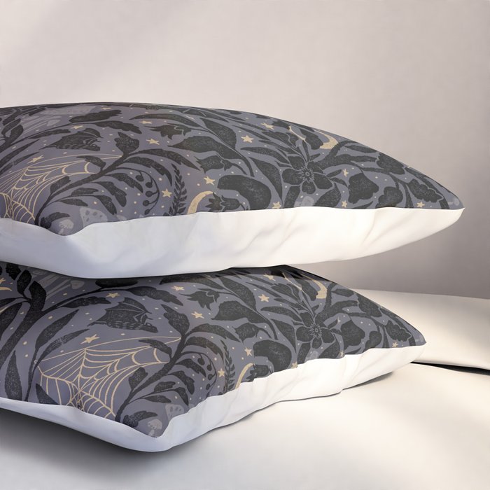 Mysterious Garden - midnight violet Pillow Sham Gallery Image 3