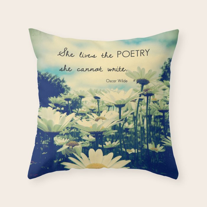 Poetic Life Throw Pillow Gallery Image 1