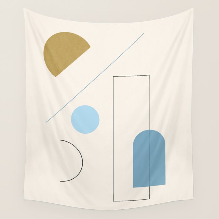 minimal geometric art 3 Wall Tapestry Gallery Image 1