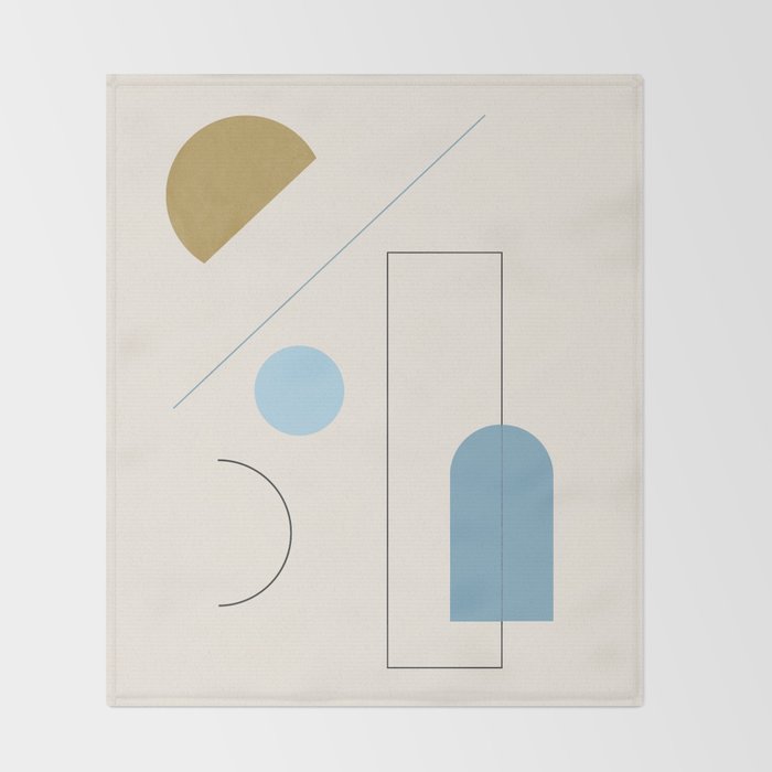 minimal geometric art 3 Throw Blanket Gallery Image 2