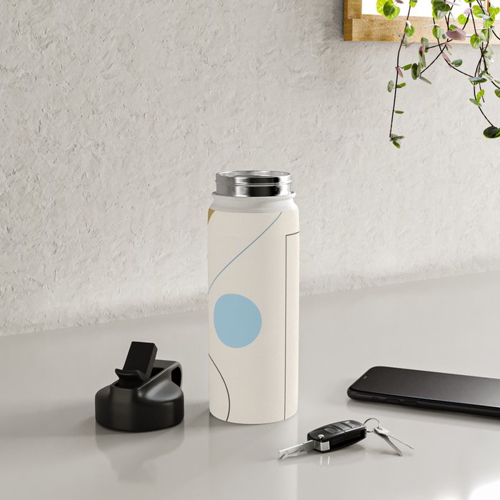 minimal geometric art 3 Water Bottle Gallery Image 4