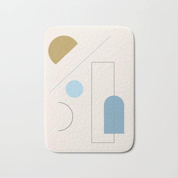 minimal geometric art 3 Bath Mat Gallery Image 1