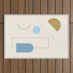 minimal geometric art 3 Outdoor Rug Gallery Image 1