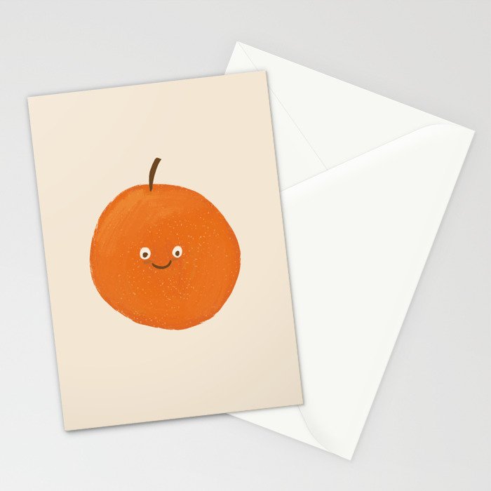 Kawaii Orange Stationery Card Gallery Image 2