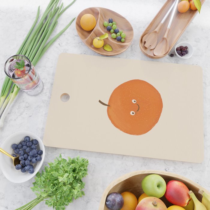 Kawaii Orange Cutting Board Gallery Image 2