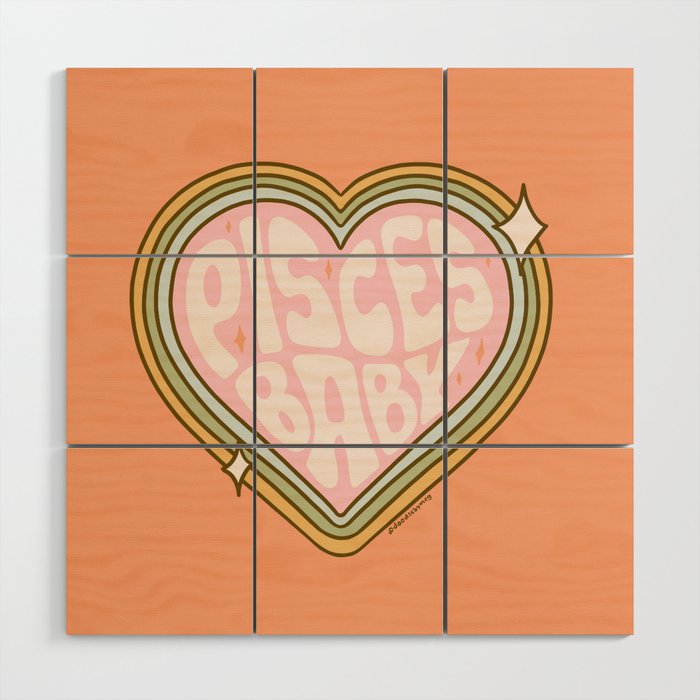 Pisces Baby Wood Wall Art Gallery Image 1