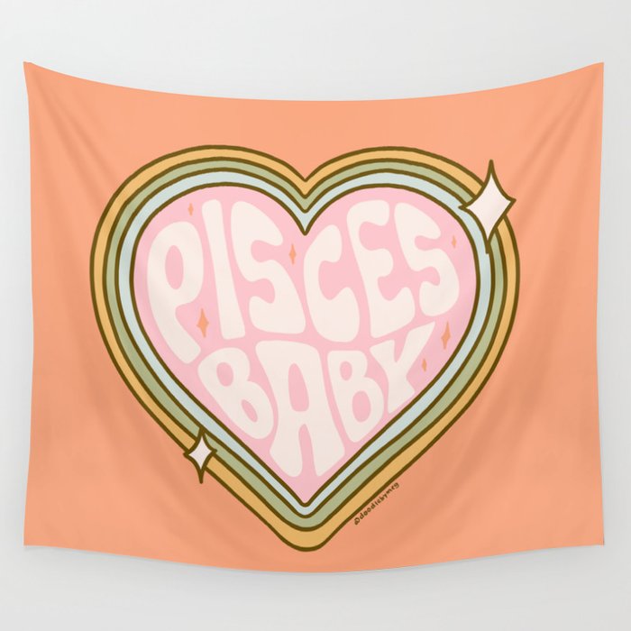 Pisces Baby Wall Tapestry Gallery Image 1
