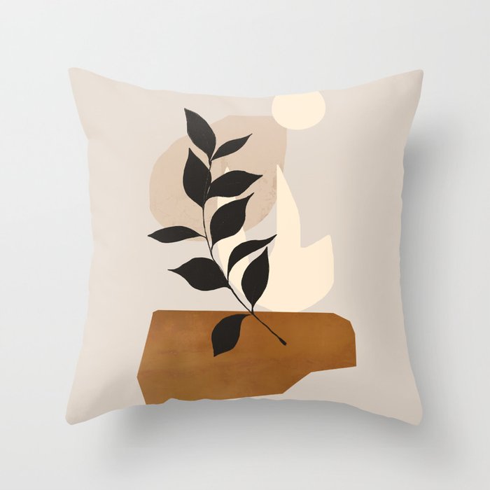 Abstract Art /Minimal Plant 114 Throw Pillow Gallery Image 6