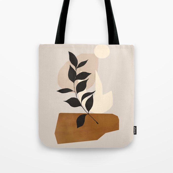 Abstract Art /Minimal Plant 114 Tote Bag Gallery Image 1