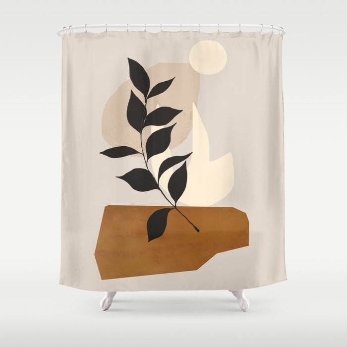 Abstract Art /Minimal Plant 114 Shower Curtain Gallery Image 1