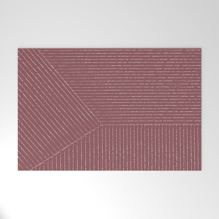Lines (Plum) Welcome Mat Gallery Image 1