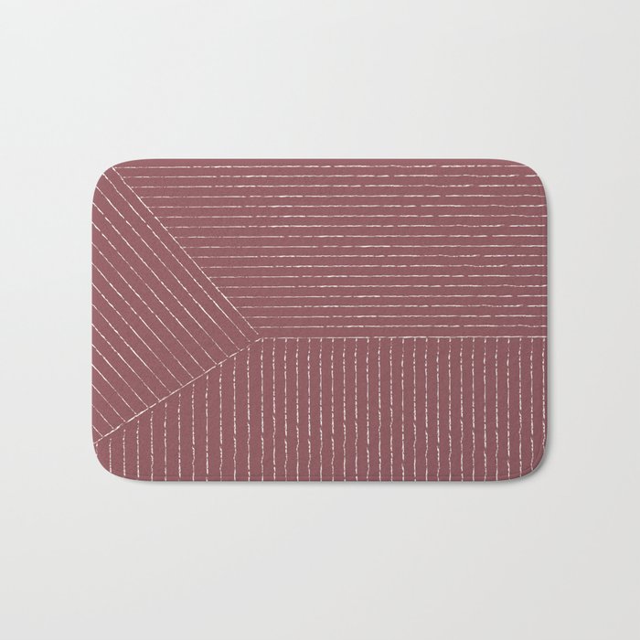 Lines (Plum) Bath Mat Gallery Image 1