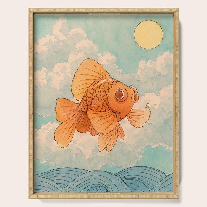 Watercolor #3 Serving Tray Gallery Image 1