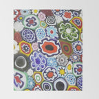 Millefiori Murano Italian Glass Print Throw Blanket Gallery Image 2