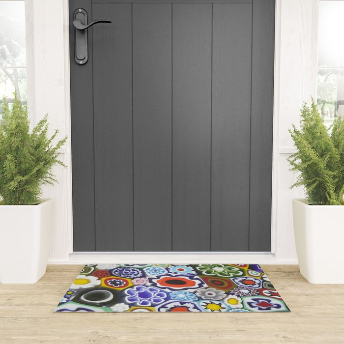 Millefiori Murano Italian Glass Print Welcome Mat Gallery Image 3