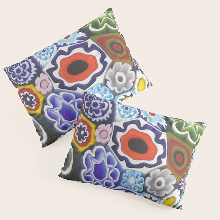 Millefiori Murano Italian Glass Print Pillow Sham Gallery Image 1