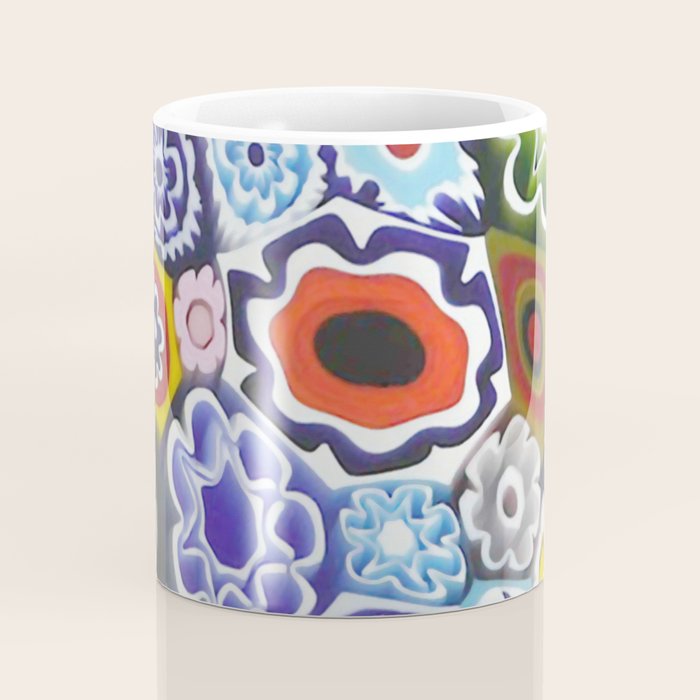 Millefiori Murano Italian Glass Print Coffee Mug Gallery Image 4