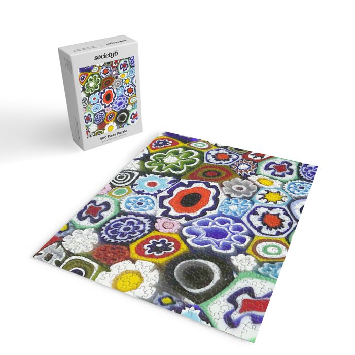 Millefiori Murano Italian Glass Print Jigsaw Puzzle Gallery Image 2