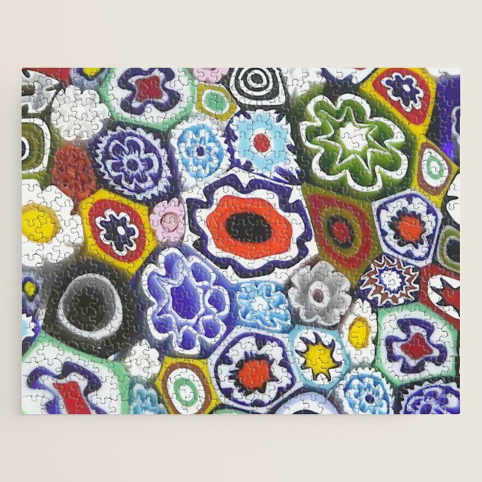 Millefiori Murano Italian Glass Print Jigsaw Puzzle Gallery Image 1