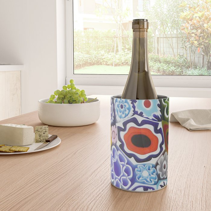 Millefiori Murano Italian Glass Print Wine Chiller Gallery Image 4