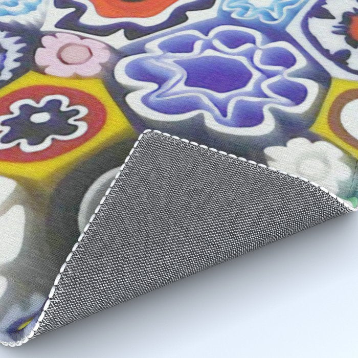 Millefiori Murano Italian Glass Print Rug Gallery Image 4