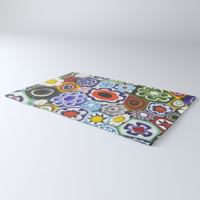 Millefiori Murano Italian Glass Print Rug Gallery Image 3