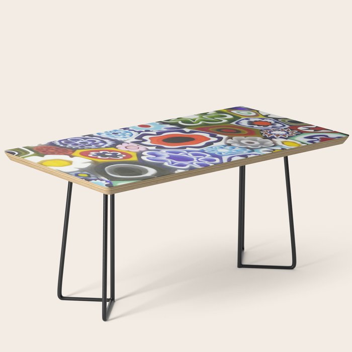 Millefiori Murano Italian Glass Print Coffee Table Gallery Image 1