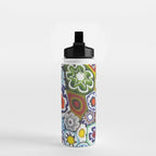 Millefiori Murano Italian Glass Print Water Bottle Gallery Image 2