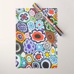 Millefiori Murano Italian Glass Print Wrapping Paper Gallery Image 1