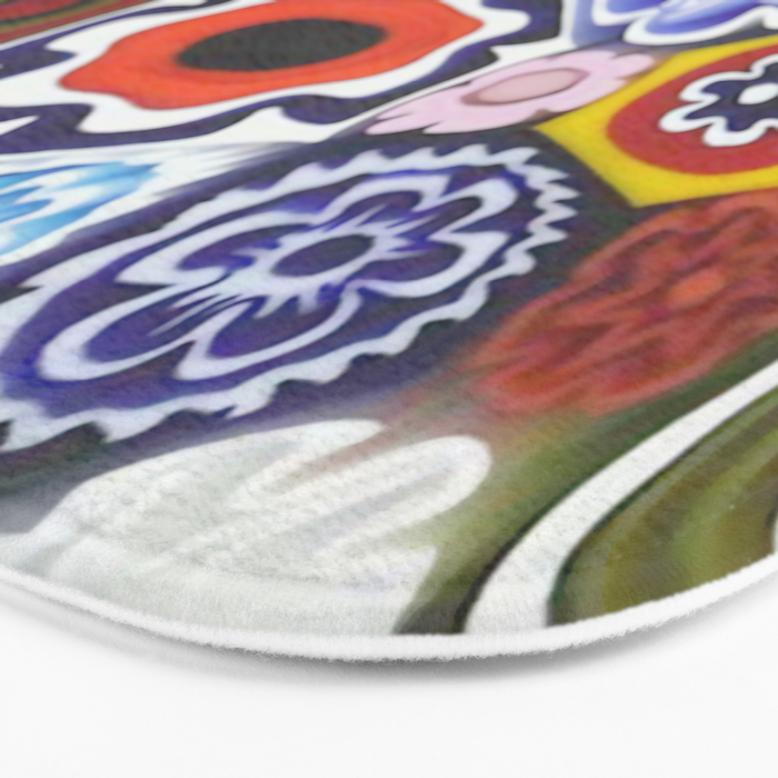 Millefiori Murano Italian Glass Print Bath Mat Gallery Image 3